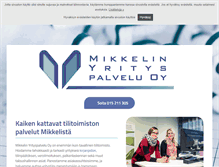 Tablet Screenshot of mikkelinyrityspalvelu.fi
